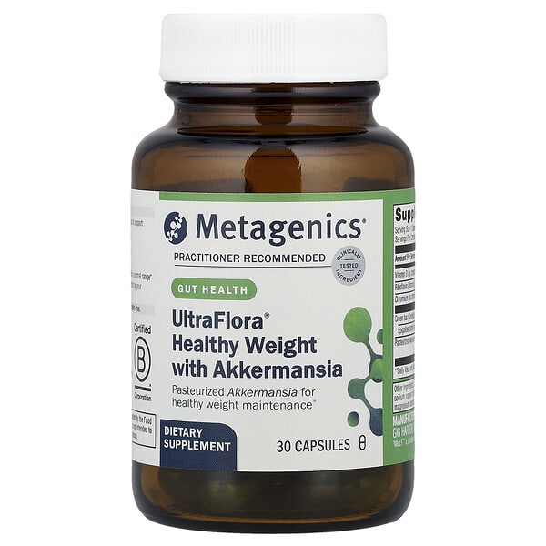 Metagenics, UltraFlora® 헬시 웨이트, 아커만시아 함유, 캡슐 30정