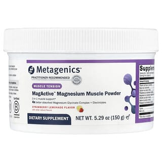 Metagenics, MagActive™, магниевый порошок для мышц, со вкусом клубничного лимонада, 150 г (5,29 унции)