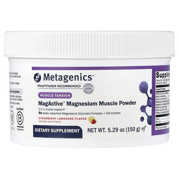 MagActive™ Magnesium Muscle Powder, Strawberry Lemonade, 5.29 oz (150 g)