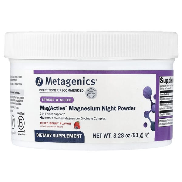 MagActive™ Magnesium Night Powder, Mixed Berry, 3.28 oz (93 g)