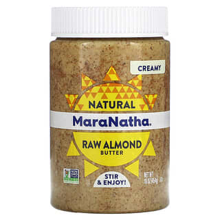 MaraNatha, 天然加州未加工杏仁脂，奶油味，16 盎司（454 克）
