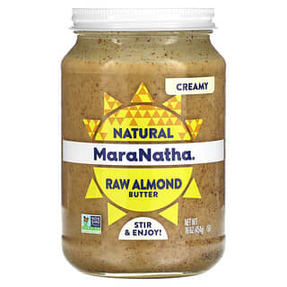 MaraNatha, Beurre d'amandes crues, crémeux, 454 g (16 oz)