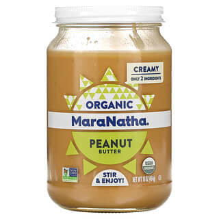 MaraNatha, Manteiga de Amendoim Orgânica, Creme, 454 g (16 oz)