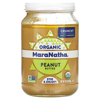 MaraNatha, オーガニック・ピーナッツバター, クランチー, 16 オンス (454 g) （無加糖）