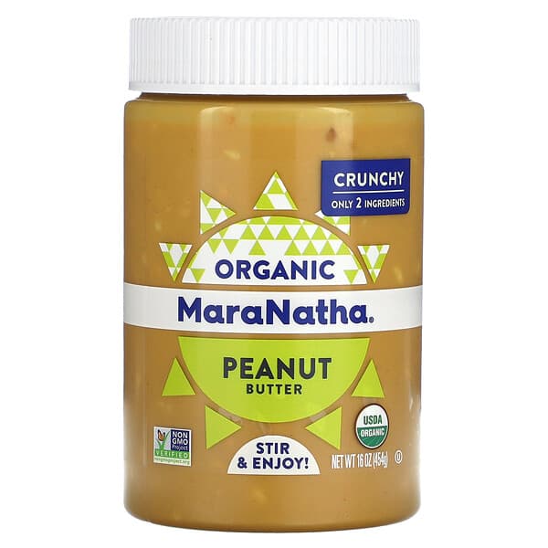 MaraNatha, Organic Peanut Butter, Crunchy, 16 Oz (454 G)