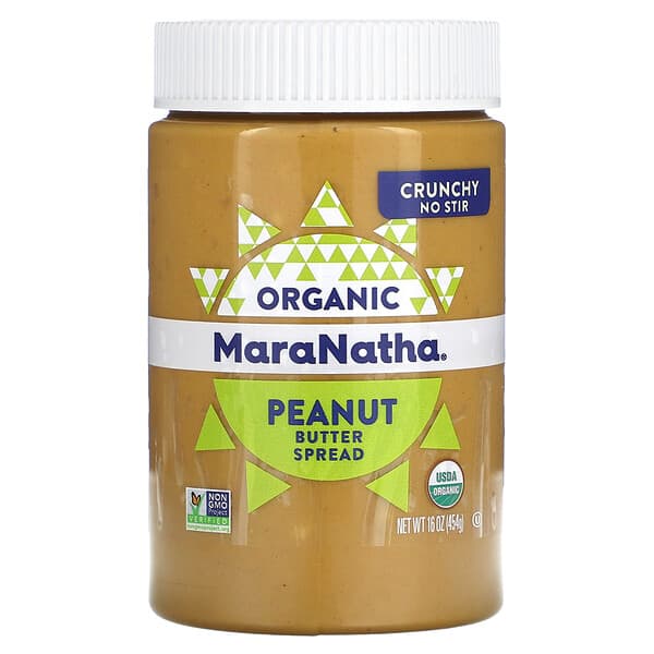 MaraNatha, Manteiga de Amendoim Orgânica, Crocante, 16 oz (454 g)
