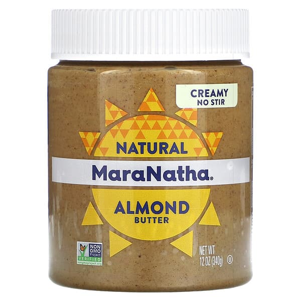 MaraNatha, 天然加州杏仁脂，奶油味，12 盎司（340 克）