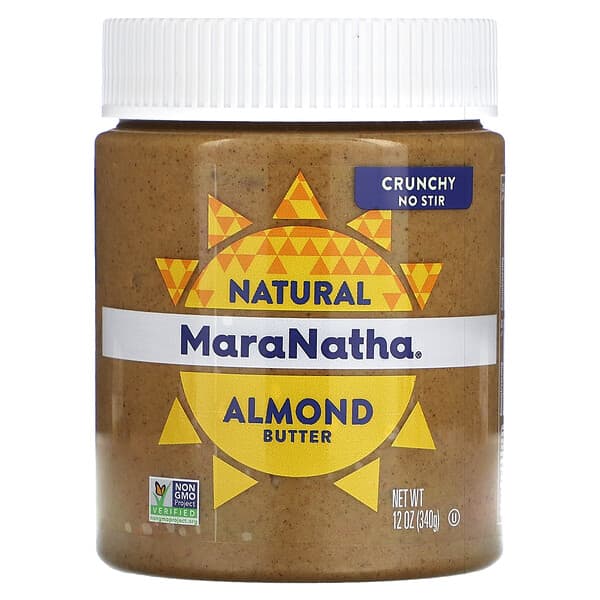 MaraNatha, Manteiga de Amêndoa Natural da Califórnia, Crocante, 340 g (12 oz)