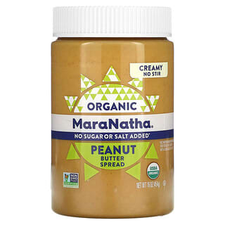 MaraNatha, 유기농 땅콩 버터 스프레드, 크리미한 맛, 454g(16oz)