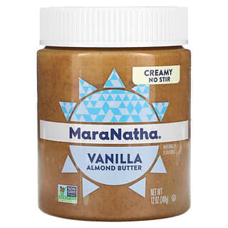MaraNatha, миндальная паста, сливочный вкус, ваниль, 340 г (12 унций)