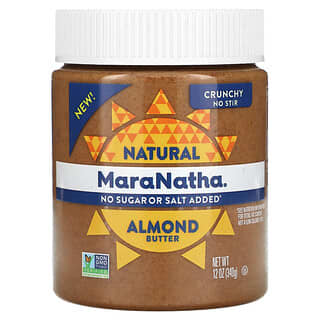 MaraNatha, Mantequilla de almendras natural, Crujiente`` 340 g (12 oz)
