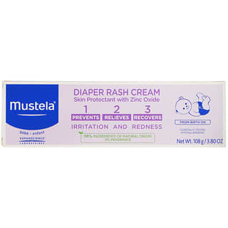Mustela, Bébé, Crème contre l'érythème fessier 1-2-3, Sans parfum, 108 g