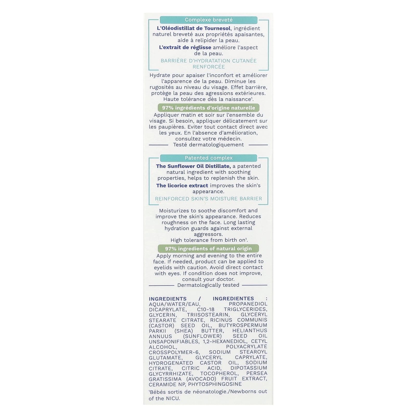 Mustela, Stelatopia Emollient Face Cream & Eyelids, Fragrance Free, 1.