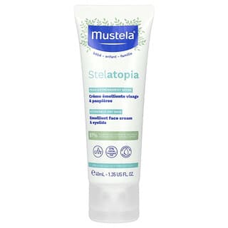 Mustela, Stelatopia Emollient Face Cream & Eyelids, Fragrance Free, 1.35 fl oz (40 ml)