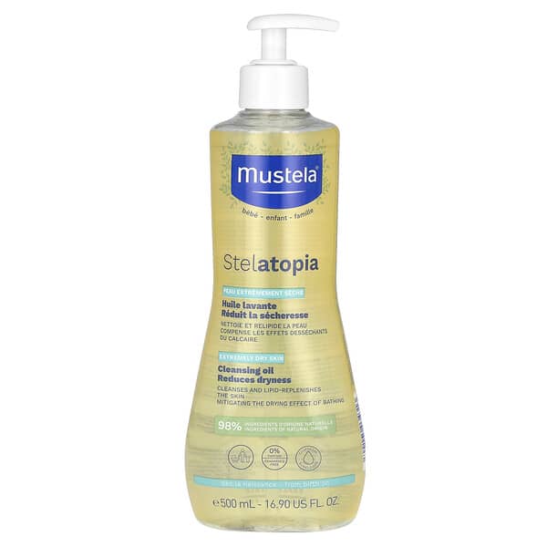 Mustela, Stelatopia Cleansing Oil, Fragrance Free, 16.9 fl oz (500 ml)
