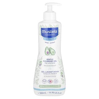 Mustela‏, ג'ל ניקוי עדין עם אבוקדו, שיער וגוף, 500 מ"ל (16.9 אונקיות נוזל)