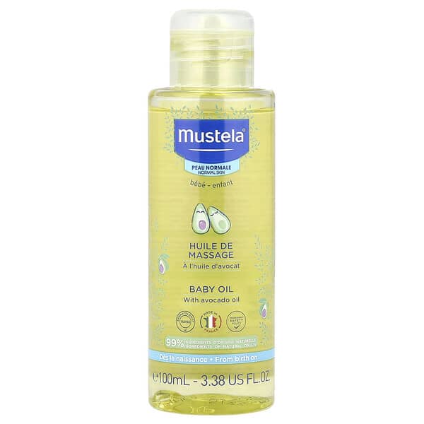 Mustela, 아보카도오일 함유 베이비 오일, 100ml(3.38fl oz)