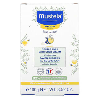 Mustela, 嬰兒冷霜潔膚皂，3.52 盎司（100 克）