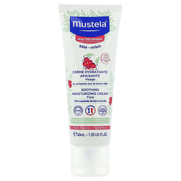 Mustela, 진정 보습 페이스 크림, 오미자 함유, 향료 무함유, 40ml(1.35fl oz)