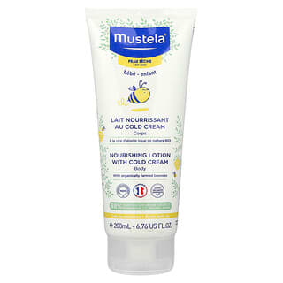 Mustela, Loción corporal nutritiva con crema fría, Piel seca, 200 ml (6,76 oz. líq.)