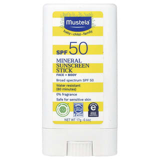 Mustela, Mineral Sunscreen Stick, SPF 50, 0.6 oz (17 g)