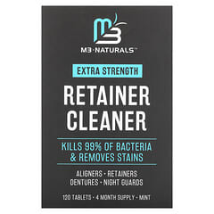 M3 Naturals, Retainer Cleaner, Mint, 120 Tablets