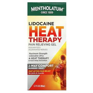 Mentholatum, Lidocaine Heat Therapy, Pain Relieving Gel, 2.7 fl oz (80 ml)
