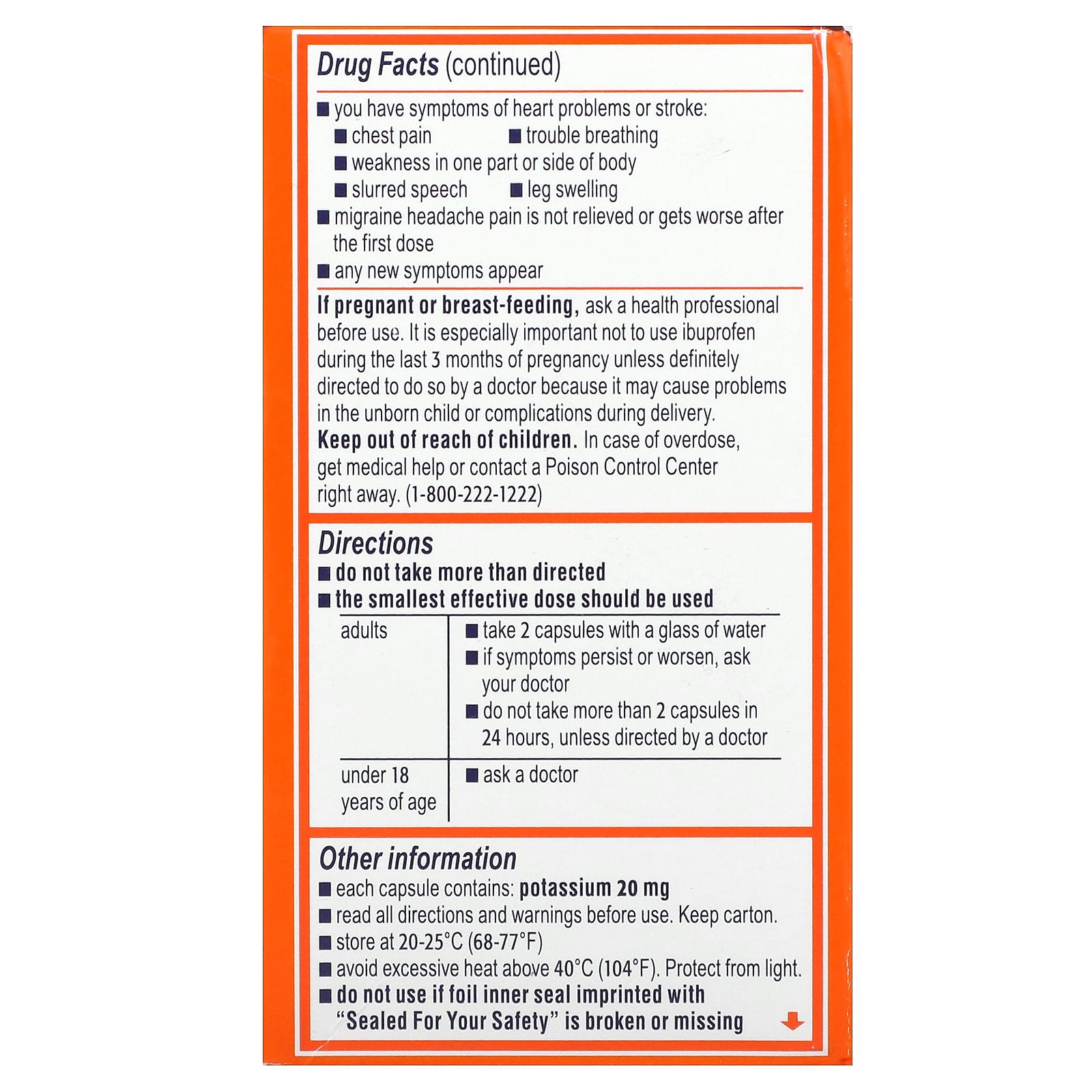 Motrin, Migraine, Ibuprofen Capsules, 200 mg , 80 Liquid Filled Capsules