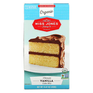 Miss Jones Baking Co, Organic Ultimate Cake Mix, Vanilla, 15.87 oz (450 g)