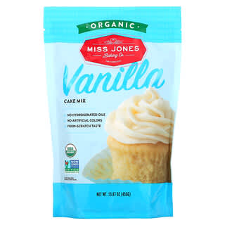 Miss Jones Baking Co, خليط الكعك الفائق العضوي، فانيليا، 15.87 أونصة (450 جم)
