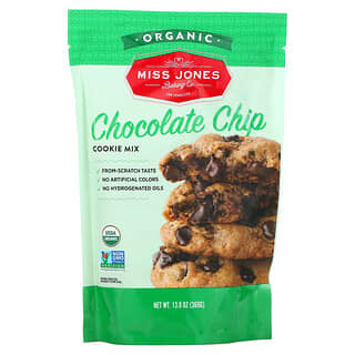 Miss Jones Baking Co, Mix de Biscoitos Orgânicos, Lascas de Chocolate com Sal Marinho, 369 g (13 oz)  