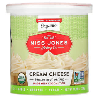 Miss Jones Baking Co, Organic Frosting, Cream Cheese, 11.29 oz (320 g)