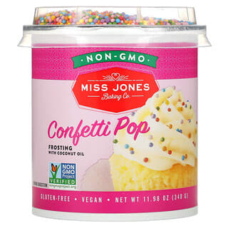 Miss Jones Baking Co, 유기농 프로스팅, 컨페티 팝, 340g(11.98oz)