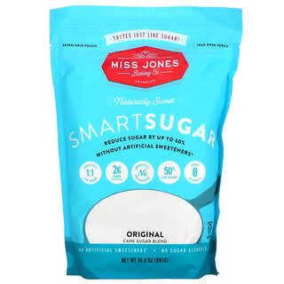 Miss Jones Baking Co, Smart Sugar ، مزيج قصب السكر الأصلي ، 24 أونصة (681 جم)