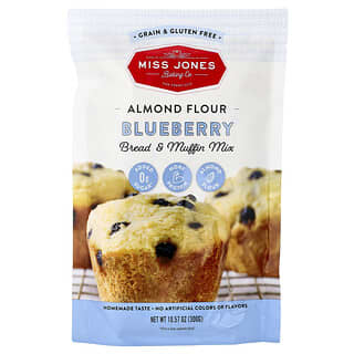 Miss Jones Baking Co, Keto & Paleo, смесь хлеба и кексов с голубикой, 300 г (10,57 унции)
