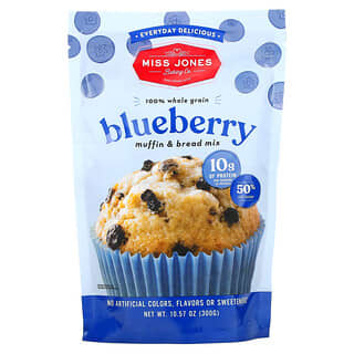 Miss Jones Baking Co, 100% Whole Grain Blueberry Muffin & Bread Mix, 10.57 oz (300 g)