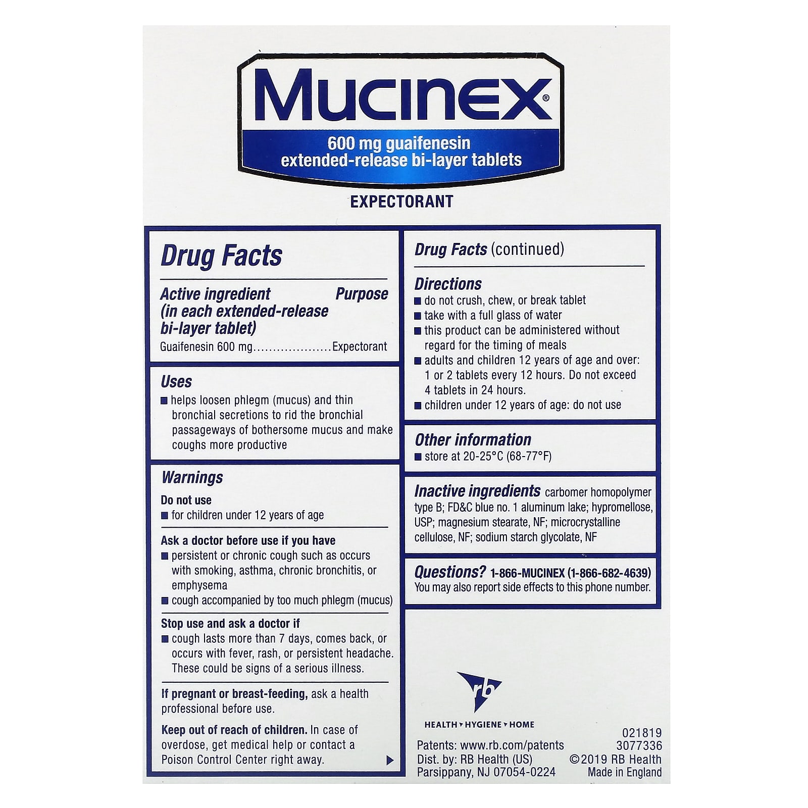 Mucinex Mucinex 40 Extended Release Bi Layer Tablets   15 