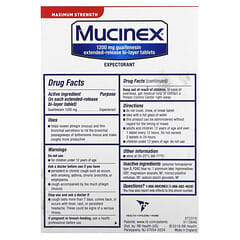 Mucinex, 12 Hour Chest Congestion, Maximum Strength, 14 Extended-Release Bi-Layer Tablets