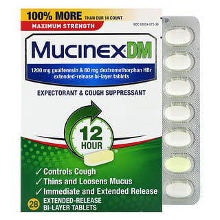 Mucinex DM, 28 Comprimidos Bicamada de Liberação Prolongada