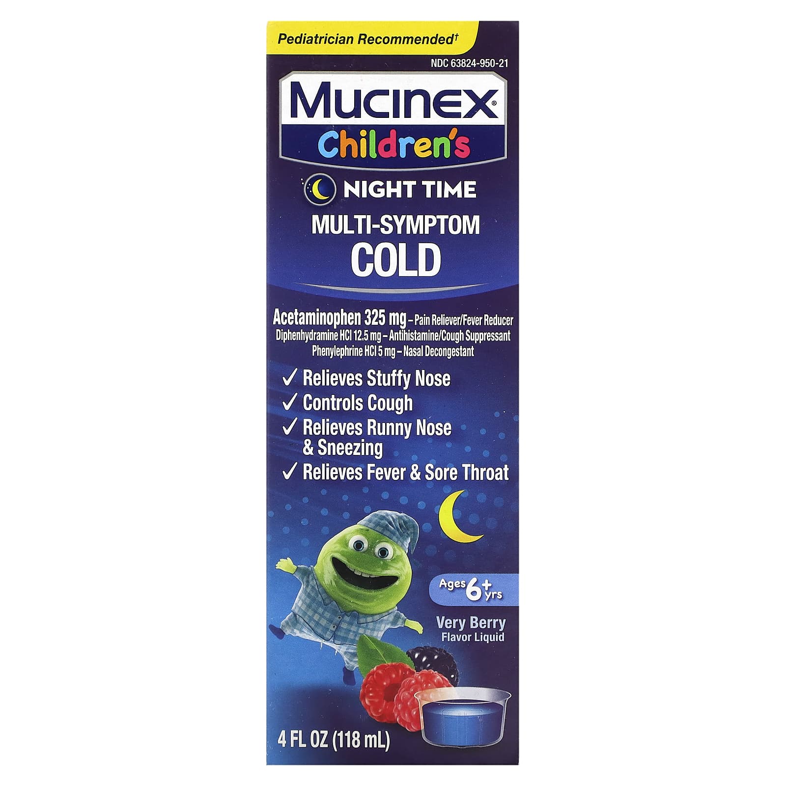 Children's, Multi-Symptom Cold, Night Time, Ages 6+ Yrs, Very