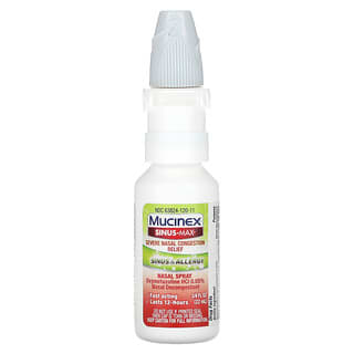 Mucinex, Sinusal-Max, Alívio da Congestão Nasal Grave, 22 ml (0,75 fl oz)