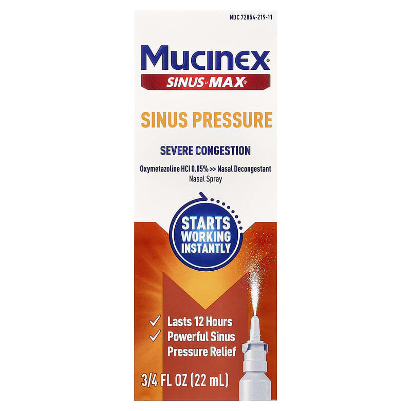 Sinus-Max®, Sinus Pressure, Sever Congestion Nasal Spray, 3/4 fl