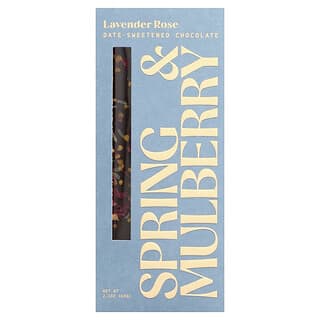 Spring & Mulberry, Chocolate endulzado con dátiles, Lavanda y rosa, 60 g (2,1 oz)