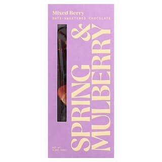 Spring & Mulberry, Chocolate endulzado con dátiles, Bayas mixtas, 60 g (2,1 oz)