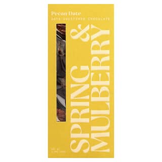 Spring & Mulberry, Chocolate endulzado con dátiles, Dátiles con pacanas, 60 g (2,1 oz)
