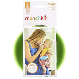 Munchkin, Tazones Multi™, 6 meses en adelante, Multicolor, 4 tazones