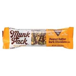 Munk Pack, Barre de noix et graines, Chocolat noir au beurre de cacahuète, 35 g