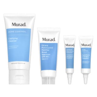 Murad, Acne Control 30-Day Trial Kit, Testprodukte für 30 Tage Akne-Kontrolle, 4-teiliges Set