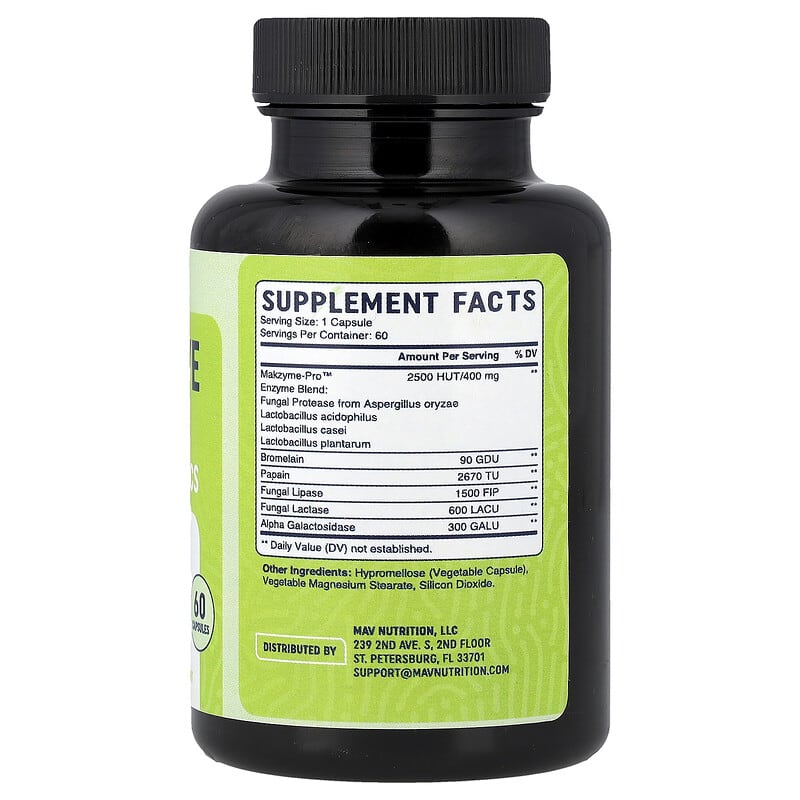 Digestive Enzymes、プロバイオティクス配合、60粒