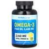 Omega-3 Fish Oil, Triple Strength, Lemon, 3,600 mg, 120 Softgels (1,200 per Softgel)